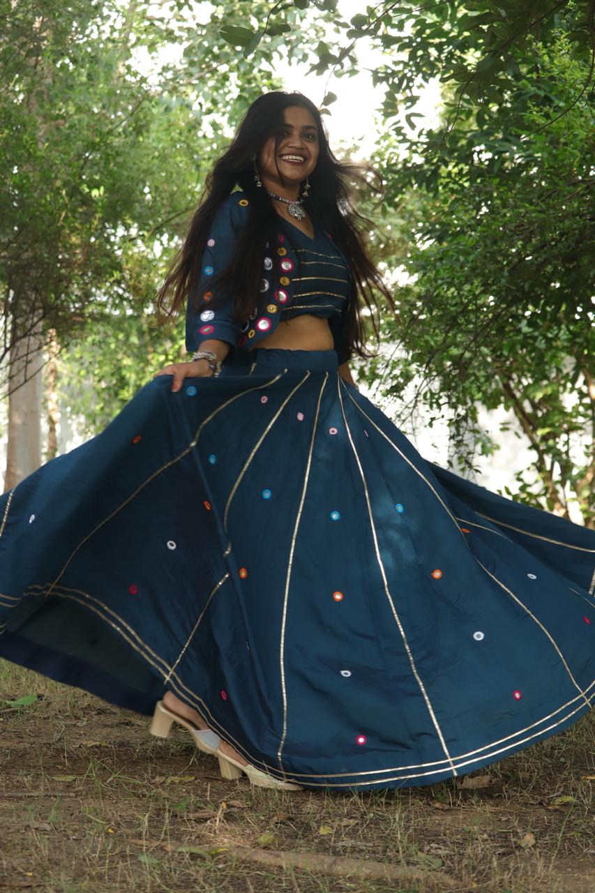 Premium Mirror Work Lehenga Choli set