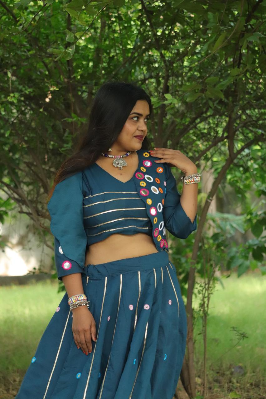 Premium Mirror Work Lehenga Choli set