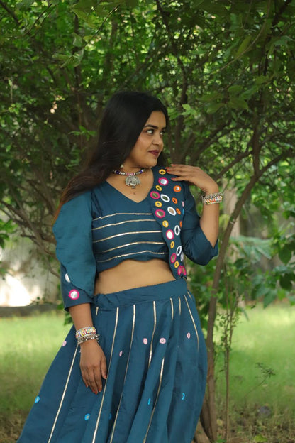 Premium Mirror Work Lehenga Choli set