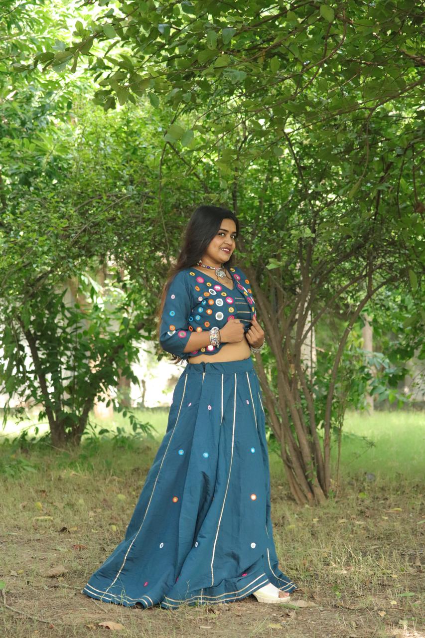 Premium Mirror Work Lehenga Choli set