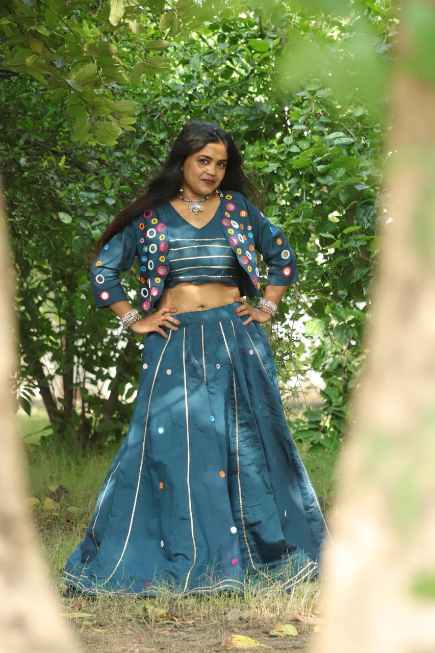 Premium Mirror Work Lehenga Choli set