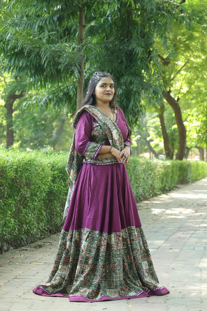 Royal Violet Printed Chaniya Choli