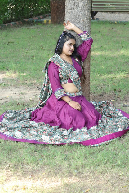 Royal Violet Printed Chaniya Choli