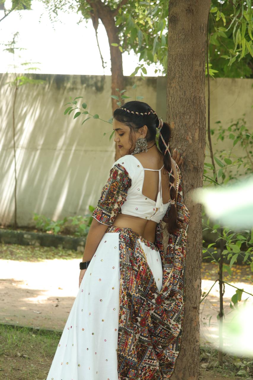 Handcrafted Kutchi Embroidered Lehenga Set