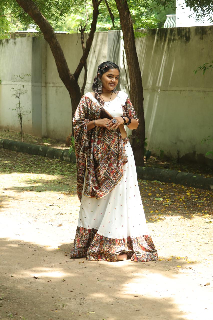 Handcrafted Kutchi Embroidered Lehenga Set