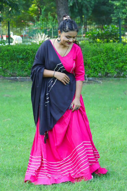 Elegant Pink Grace Anarkali Set