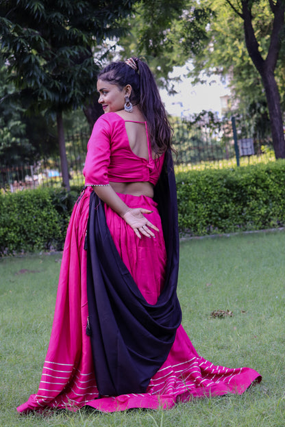 Elegant Pink Grace Anarkali Set